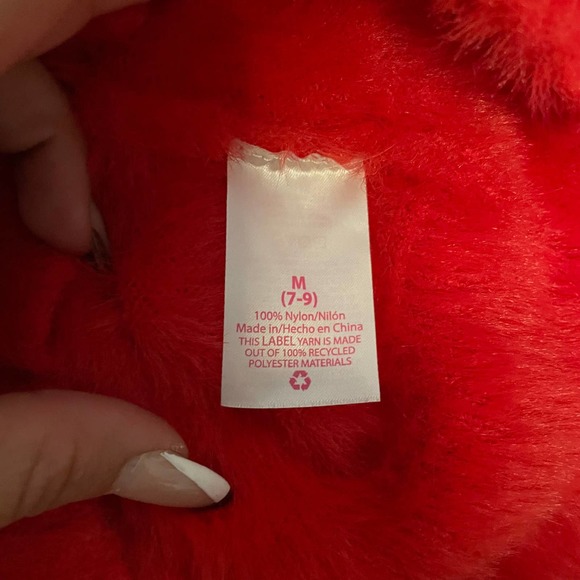 Y2K Soft Red Cropped V-Neck Mohair Pullover Sweater Size Medium - Picture 6 of 6